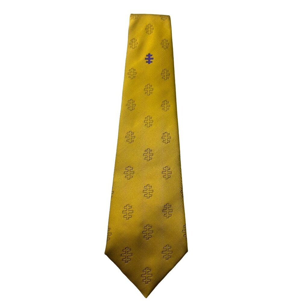 Toye Kenning & Spencer Ltd Gold Polyester Tie Cornelia James Neckwear - Picture 7 of 7